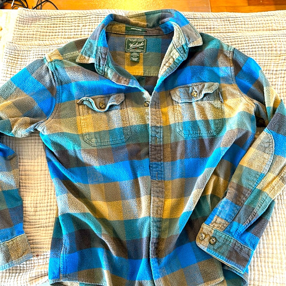 Flannel Woolrich vivid blue